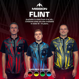 Mission Darts Flint Dart Shirt - Collarless - Lightweight - Black & Red