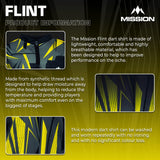 Mission Darts Flint Dart Shirt - Collarless - Lightweight - Black & Yellow - Youth
