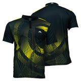 Mission Darts Orb Dart Shirt - Collarless - Lightweight - Black & Yellow