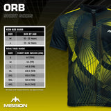 Mission Darts Orb Dart Shirt - Collarless - Lightweight - Black & Yellow