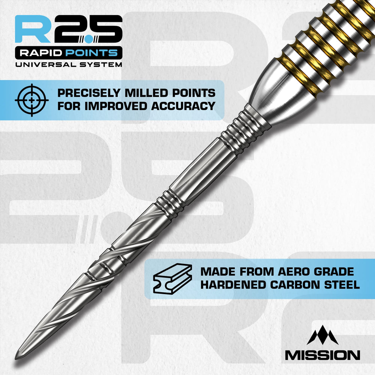 Mission R2.5 Rapid Dart Points - Steel Tip - SGV