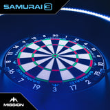 Mission Samurai 3 Dartboard - Professional - Knife Wire - Black Number Ring