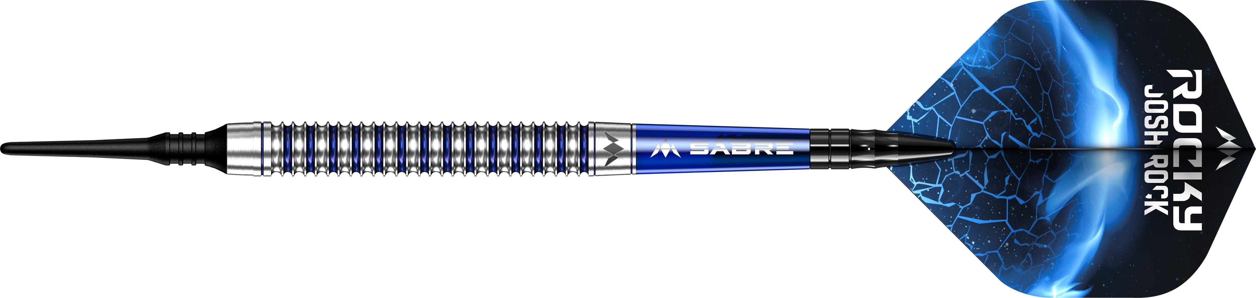 Mission Josh Rock Darts v2 Soft Tip 95 Rocky Silver & Blue PV