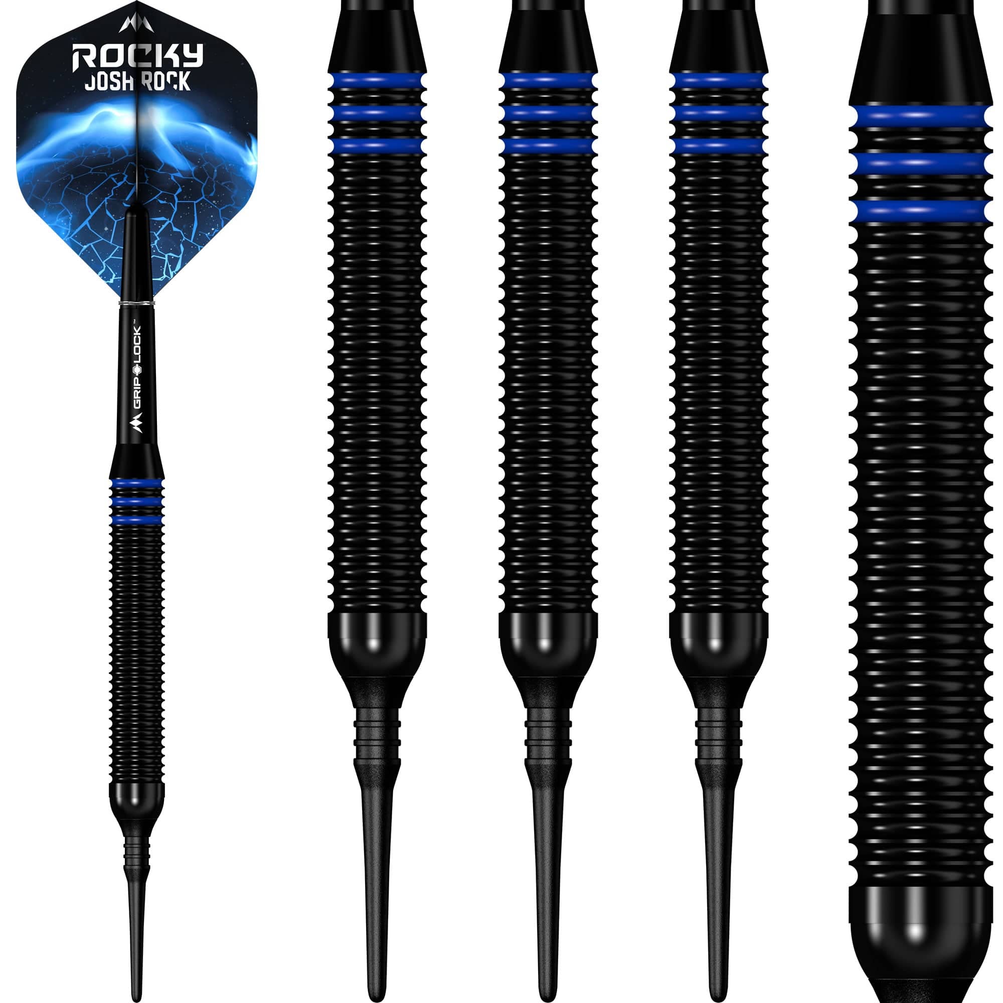 ダーツ MISSION DARTS Josh Rock 2BA 18g Mission Josh Rock Darts v2 - Soft Tip - 95% - Rocky - Silver