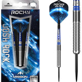 *Mission Josh Rock Darts - Steel Tip - 80% - Rocky - Silver & Blue 23g