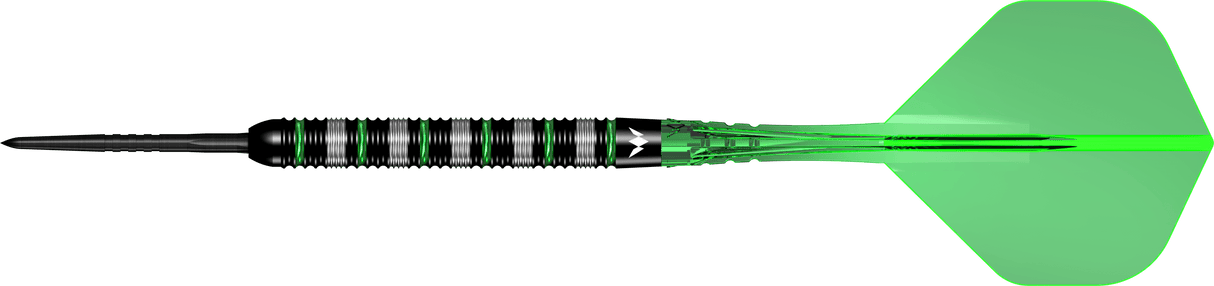 Mission Moldavite Darts - Steel Tip - 95% Tungsten - Black & Green