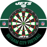NFL - Printed Dartboard & Printed Surround - Official Licensed - New York Jets