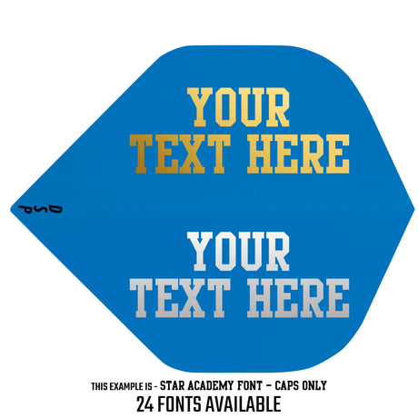 Personalised Flights - Hot Foil - 5 Sets - Poly Plain - Std - Blue