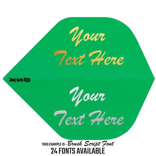 Personalised Flights - Extra Strong - Hot Foil - 5 Sets - Std - Green