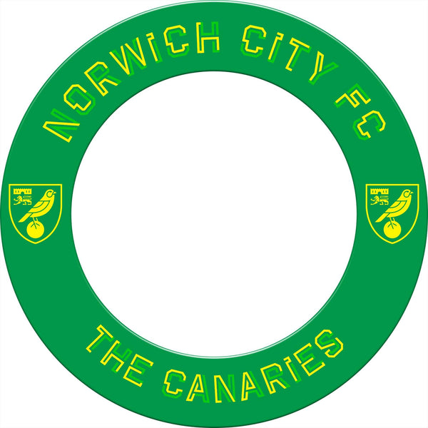 Norwich City FC - Official Licensed - The Canaries - Dartboard Surround - S2 - Green