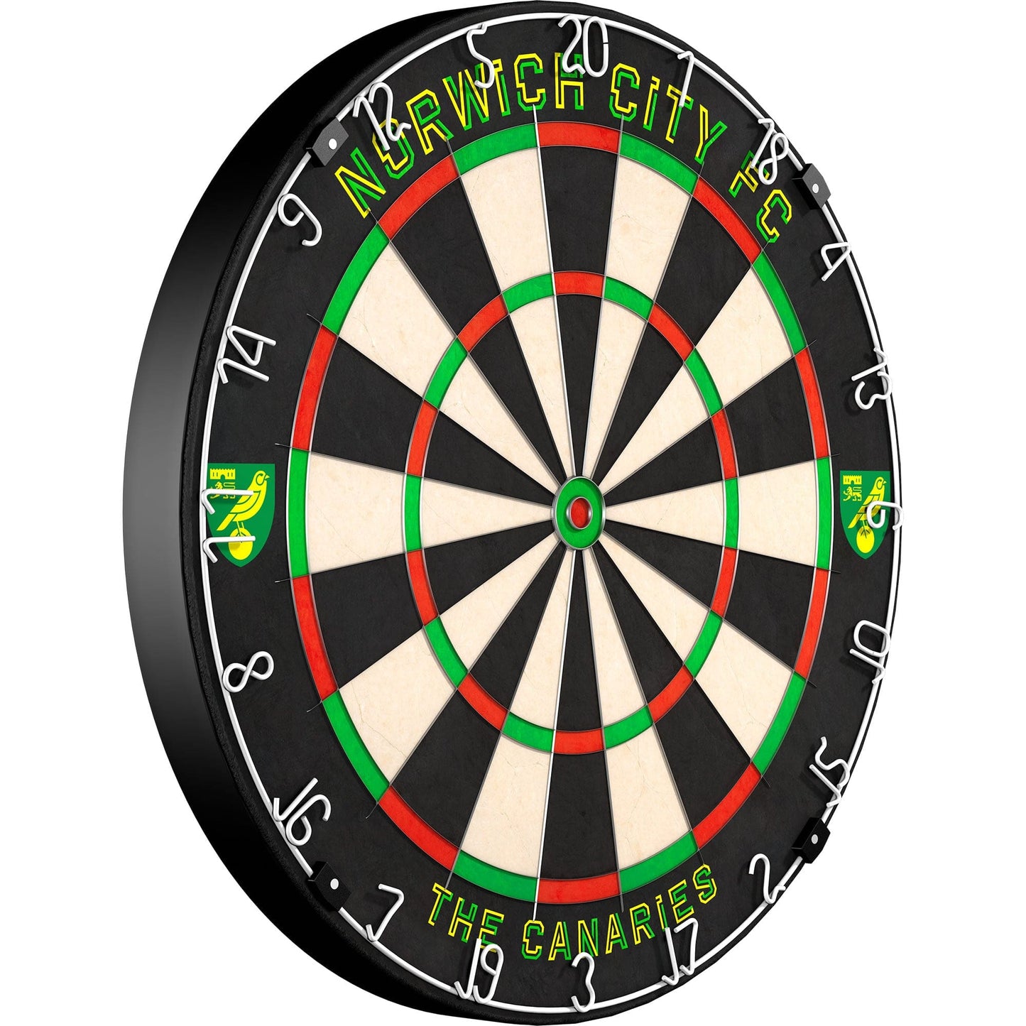 Norwich City FC - Official Licensed - The Canaries - Professional Dartboard - Crest with Name