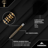 Mission Olly Croft OBE Darts - Steel Tip - 95% Tungsten - Limited Edition 24g