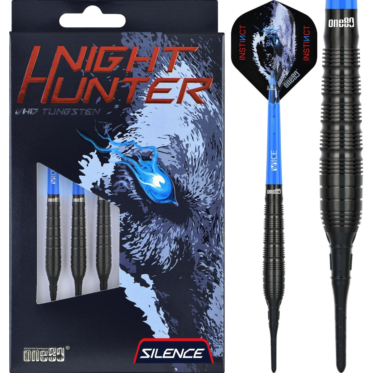 ONE80 Night Hunter Silence 90% Freccette Soft ONE80 Night Hunter Silence 90% Freccette Soft