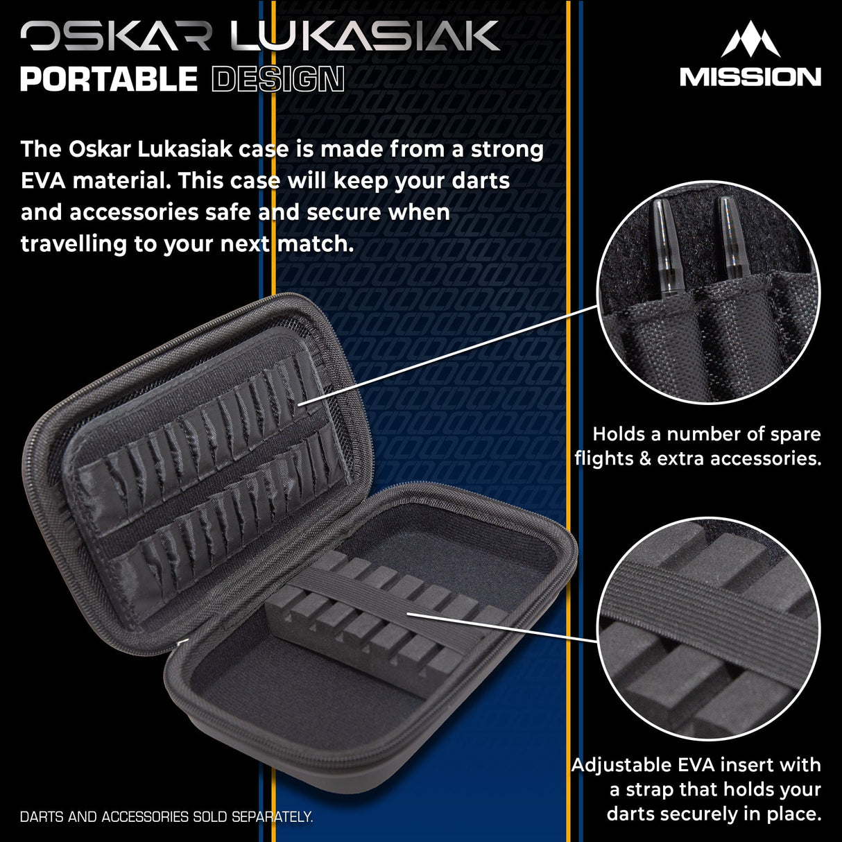 Mission Darts Players- EVA Dart Case - Oskar Lukasiak