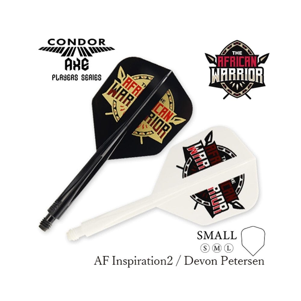 *Condor AXE Dart Flights - Devon Petersen - Small - African Warrior - Inspiration 2 - White