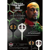 *Condor AXE Dart Flights - Devon Petersen - Standard - African Warrior - Inspiration 2 - Black