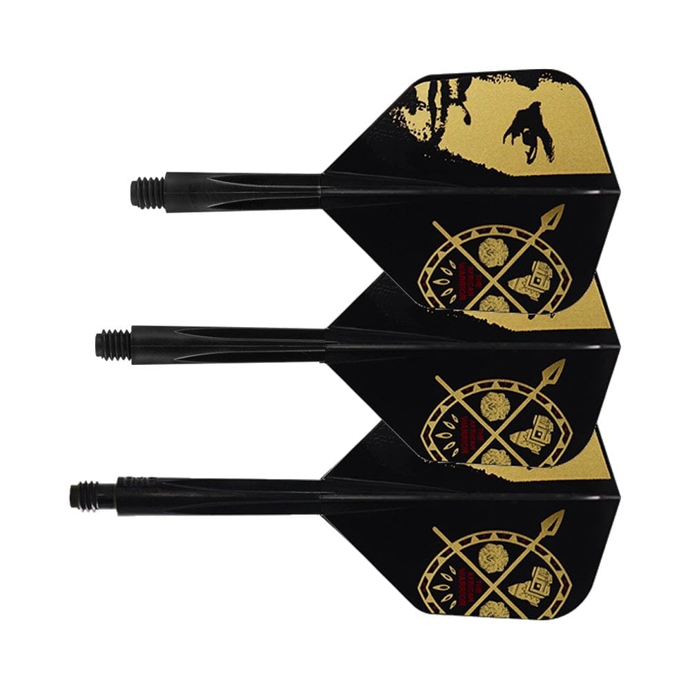 *Condor AXE Dart Flights - Devon Petersen - Small - African Warrior - Inspiration 3 - Black