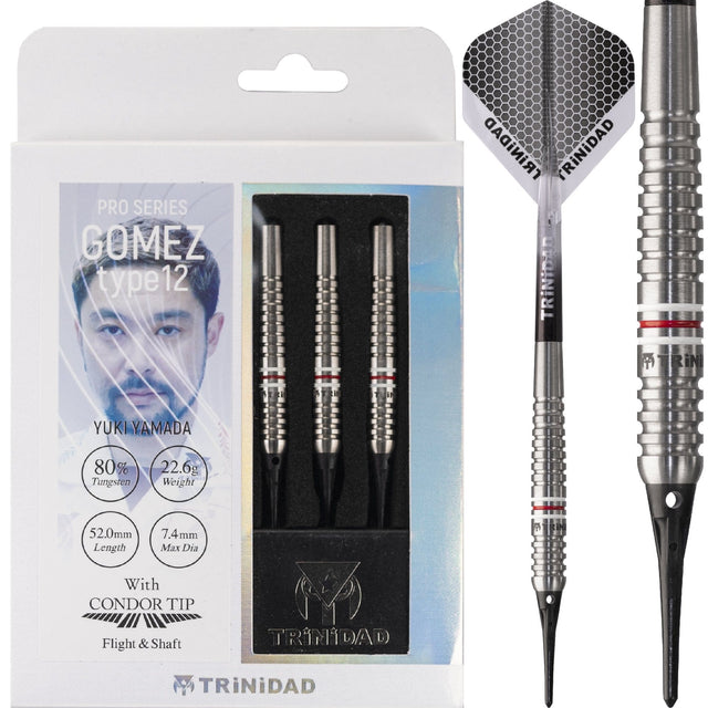 *Trinidad Pro - Soft Tip Darts - Yuki Yamada - Gomez - Type12 - 22.6g 22g