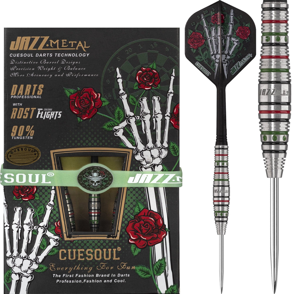 *Cuesoul - Steel Tip Tungsten Darts - Jazz Metal - Torpedo 21g