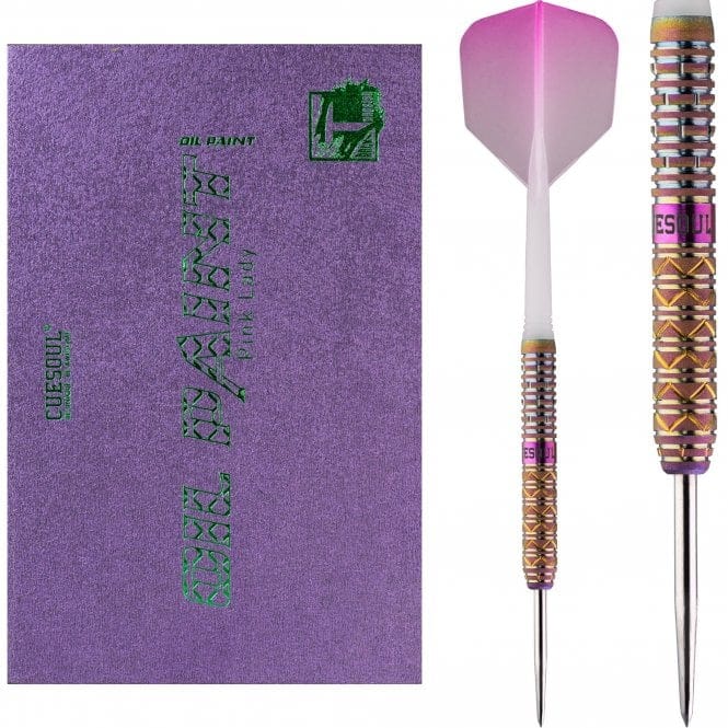 *Cuesoul - Steel Tip Tungsten Darts - Pink Lady Cocktail - Oil Paint Finish - 21g 21g