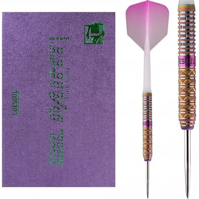 *Cuesoul - Steel Tip Tungsten Darts - Pink Lady Cocktail - Oil Paint Finish - 21g 21g