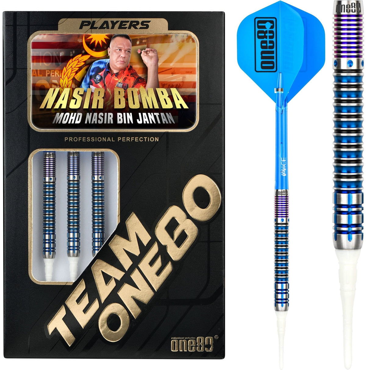 *One80 Nasir Bomba Darts - Soft Tip - Signature 20g