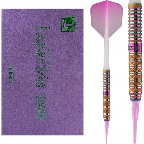 *Cuesoul - Soft Tip Tungsten Darts - Pink Lady Cocktail - Oil Paint Finish 19g