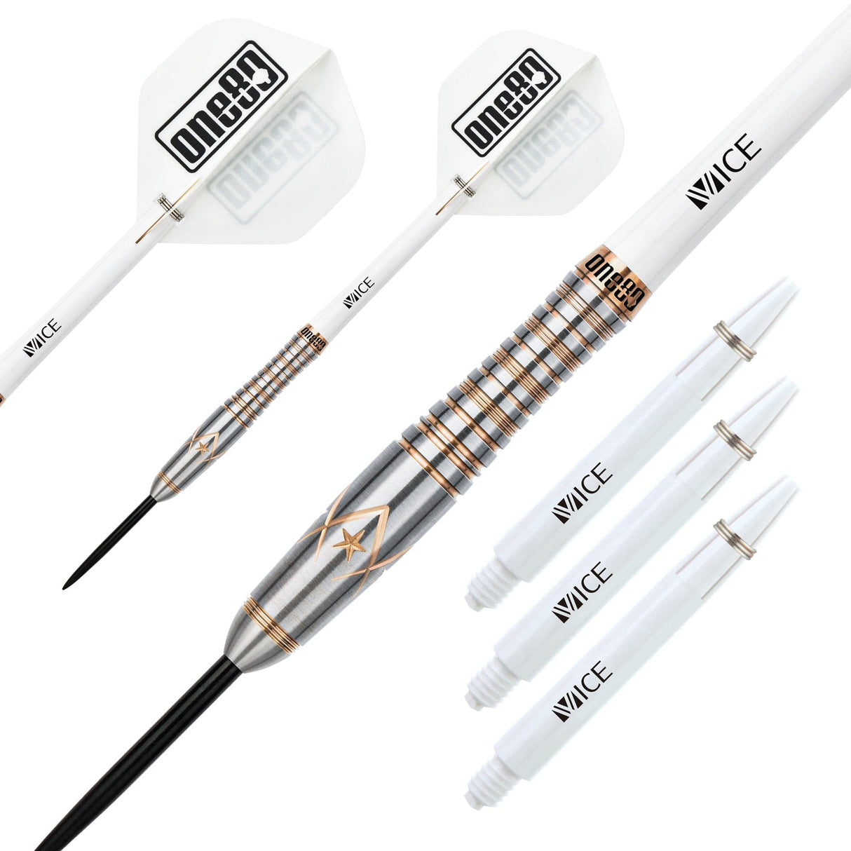 One80 Alice Law Stone Darts - Steel Tip - V2 - Bronze Star - 22g 22g