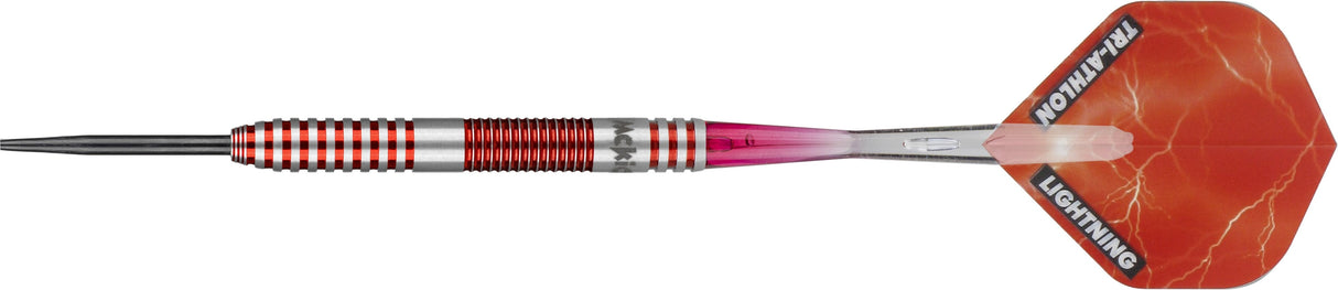 *McKicks Quick Red Darts - Steel Tip - Ringed - Red
