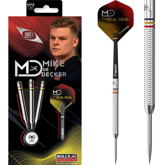 BULL'S Mike De Decker Darts - Steel Tip - The Real Deal 24g