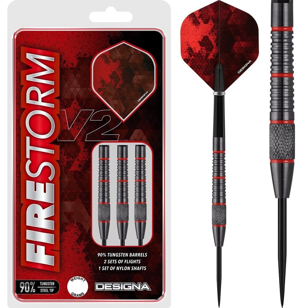 DESIGNA DARTS Corner Marine - Set di freccette con punta in acciaio, corpo in tungsteno 80%, M4, 22 g (D0678