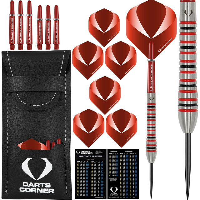 *Darts Corner Firescar Darts - Steel Tip - M3 - Red Ring 24g