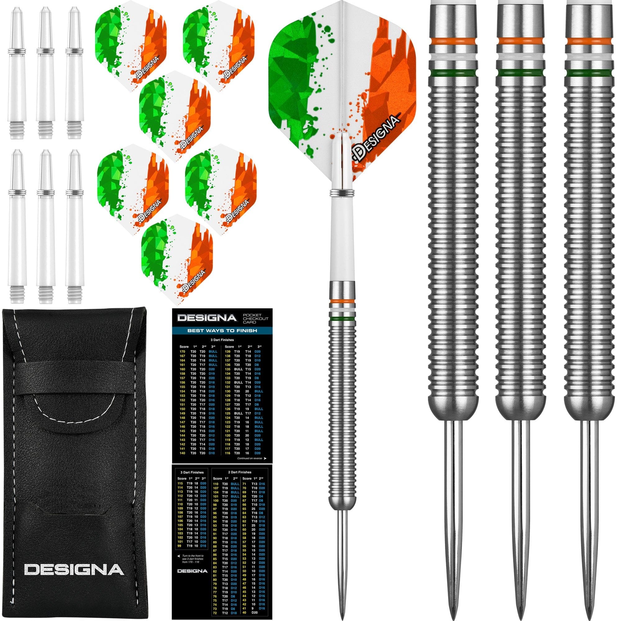 3 Sets Amerithon Ireland Dart Flights - Pear Shape For Steel & Soft Tip Darts