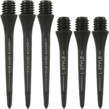 L-Style Hard Lip Points - Carbon - 2ba - 2 Sets - Black