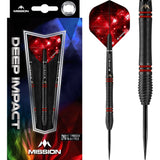 *Mission Deep Impact Darts - Steel Tip - Black - M5 - Red 22g