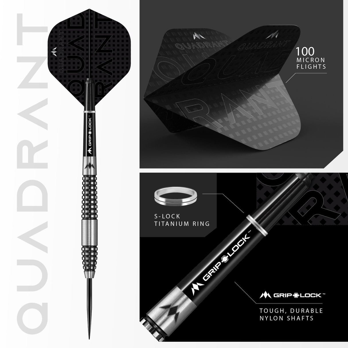 *Mission Quadrant Darts - Steel Tip - M2 - Quad Grip