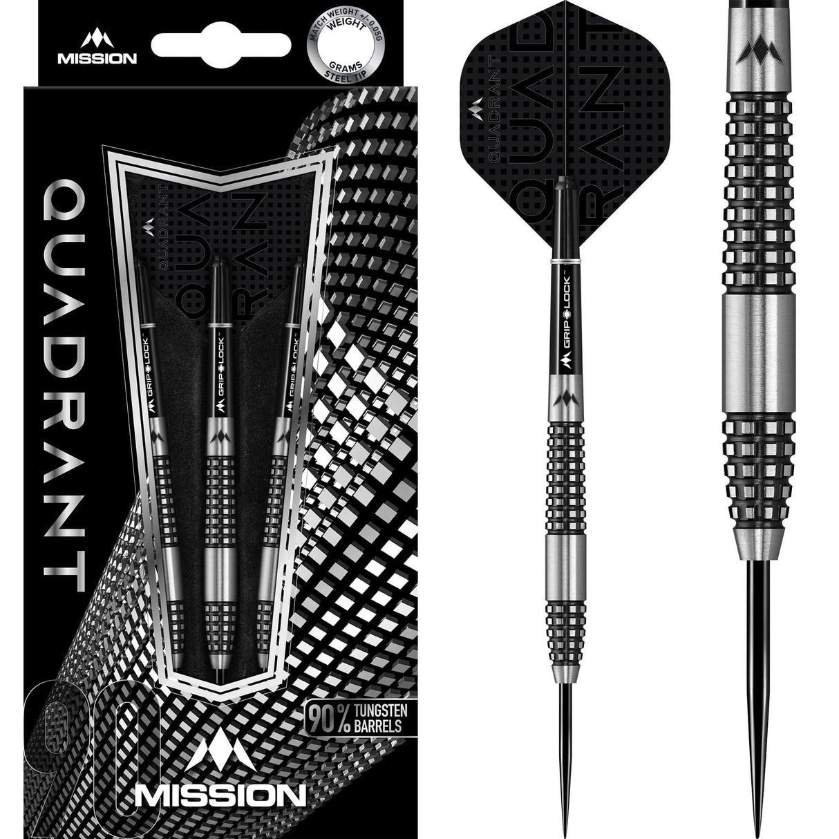 *Mission Quadrant Darts - Steel Tip - M2 - Quad Grip 24g