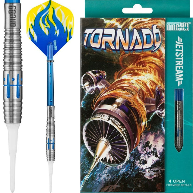 *One80 Jetstream Darts - Soft Tip Tungsten - Blue - Tornado 16g