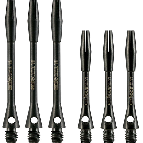 *Unicorn XLTi Dart Shafts - Titanium Stems - Black