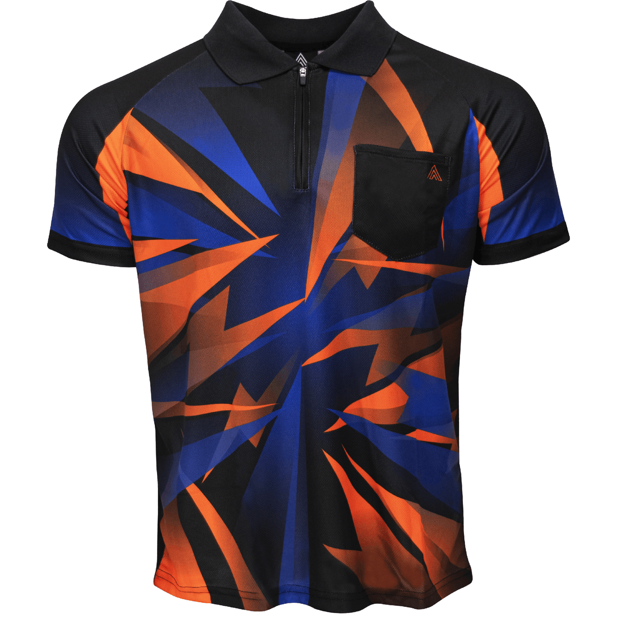 *Arraz Shard Dart Shirt - with Pocket - Black & Blue - Orange