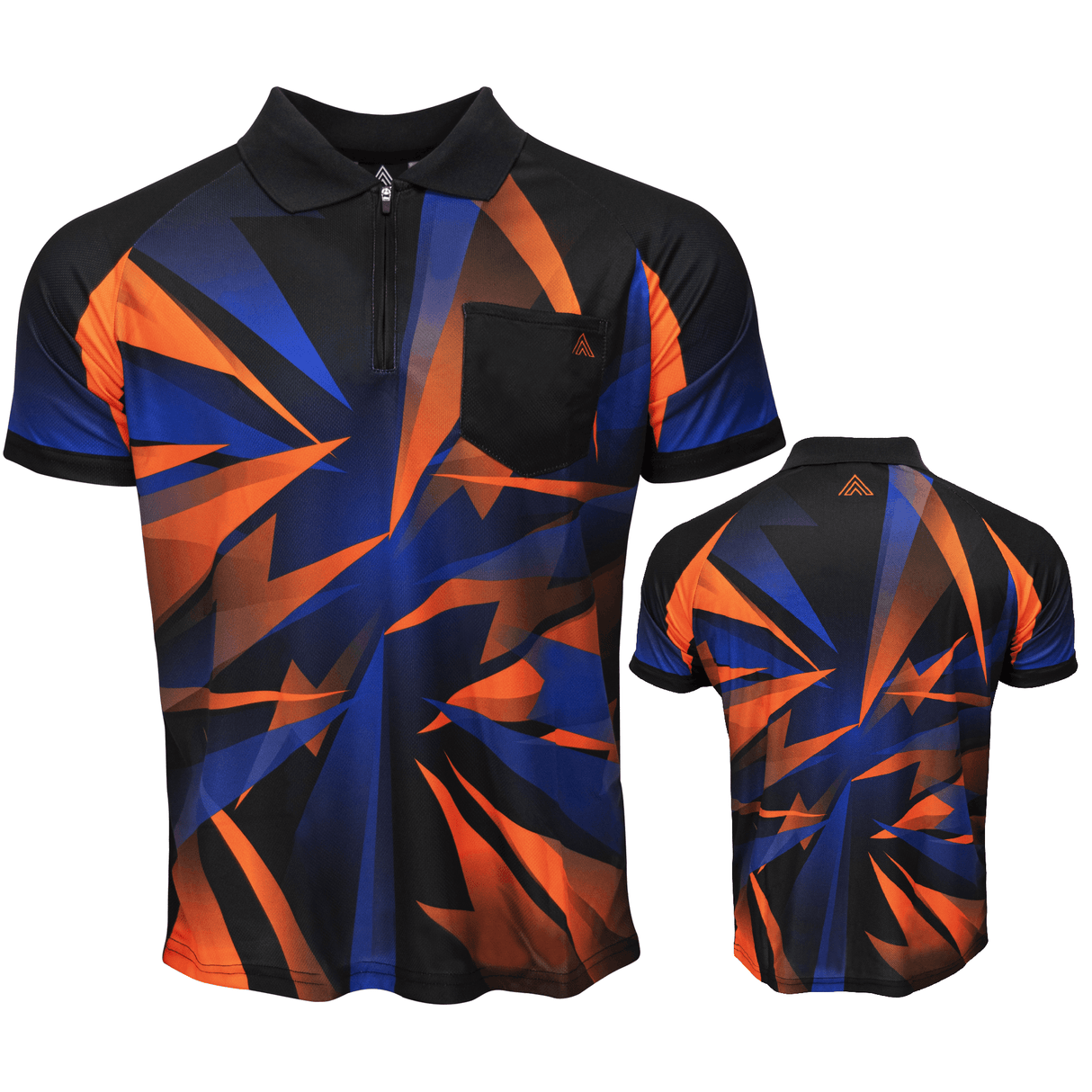 *Arraz Shard Dart Shirt - with Pocket - Black & Blue - Orange