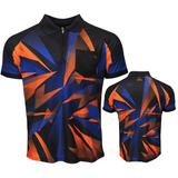 *Arraz Shard Dart Shirt - with Pocket - Black & Blue - Orange
