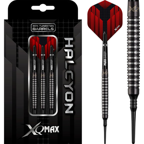 *XQMax Halcyon Darts - Soft Tip - M3 - Black Titanium 18g