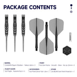 Caliburn Players Darts - Steel Tip - 90% Tungsten - Obsidian: Naikun