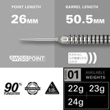 Target Exo Darts - Steel Tip - 90% Tungsten - 01
