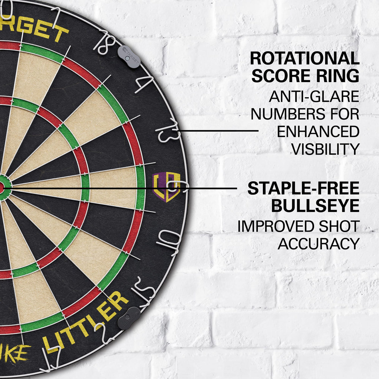 Target Luke Littler Dartboard Set - Dartboard + 6 Darts