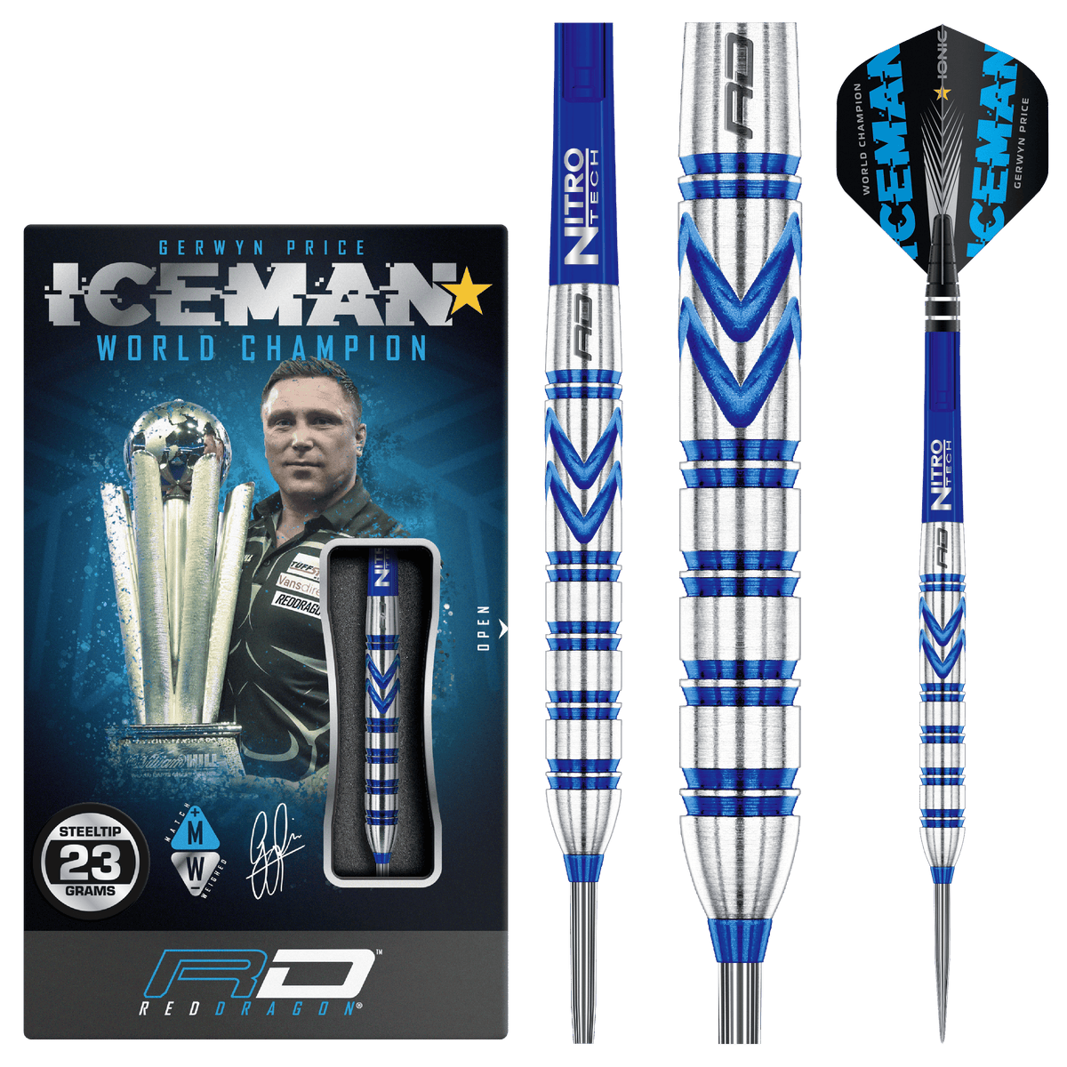 Red Dragon Gerwyn Price Darts - Steel Tip - 90% Tungsten - Original