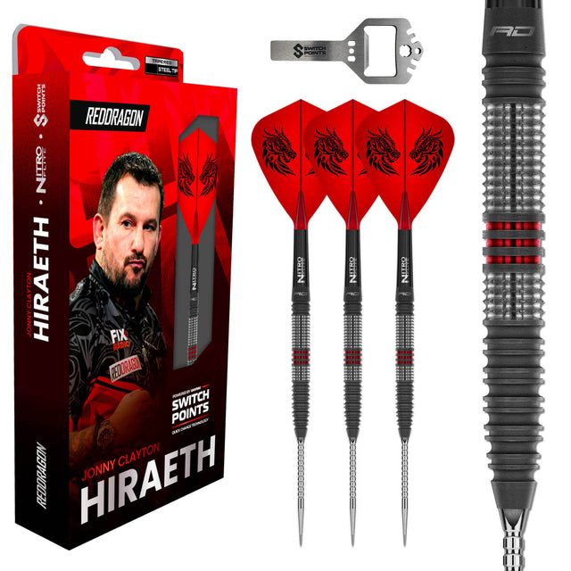 Red Dragon Jonny Clayton Switch Darts - Steel Tip - 90% Tungsten - Hiraeth