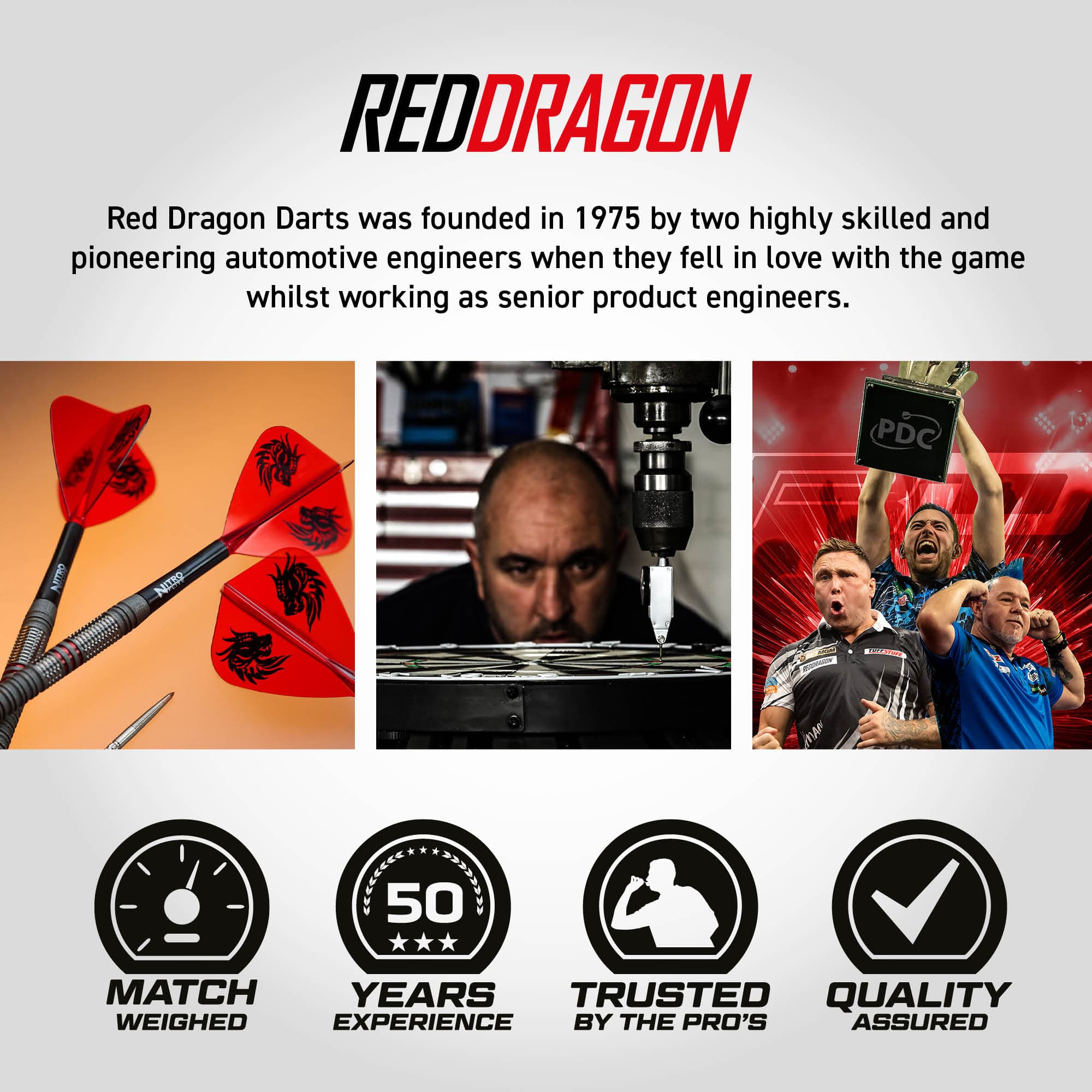 Red Dragon Jonny Clayton Switch Darts - Steel Tip - 90% Tungsten - Hir