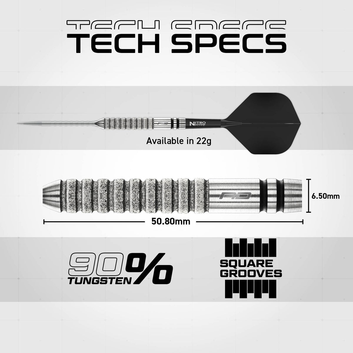Red Dragon Gian van Veen Switch Darts - Steel Tip - 90% Tungsten - Diamond